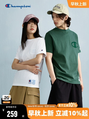 Летняя ретро хлопковая футболка для влюбленных для отдыха, короткий рукав, в американском стиле, круглый воротник