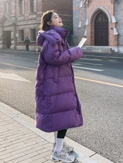 Женский пуховик 今年流行紫色羽绒服冬季女2022新款爆款时尚中长款高级感炸街外套