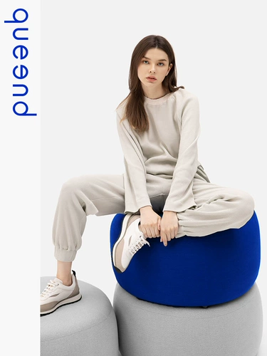 Лонгслив, пижама для отдыха, осенний тонкий комплект, круглый воротник