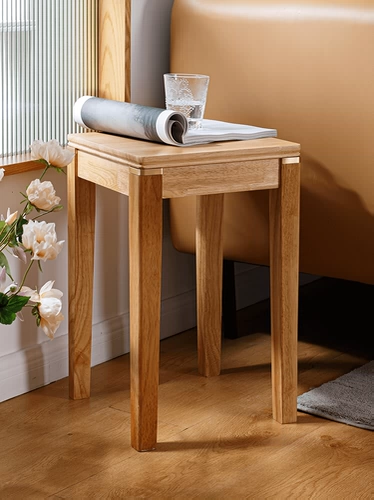 Полно -салонный древесный стул может надолго складывать табуретку для еды, удобный, новая китайская деревянная древесная древесная высокая табурета с низкой стул.