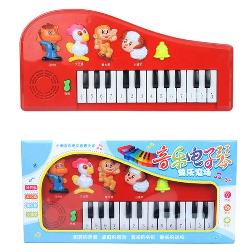 Электрическая электронная клавиатура, мультяшное пианино, музыкальная интеллектуальная игрушка, батарея, ферма