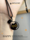 HAPPY原创可爱漂流瓶小黑猫合金项链情侣百搭配饰挂件吊坠颈饰品