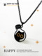 HAPPY原创可爱漂流瓶小黑猫合金项链情侣百搭配饰挂件吊坠颈饰品