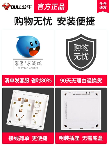 Bullsmo One Open Pived -Hole с открытым переключателем для управления домашней стеной Lin