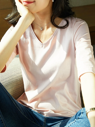 雀后 Хлопковая весенняя белая раздельная футболка, оверсайз