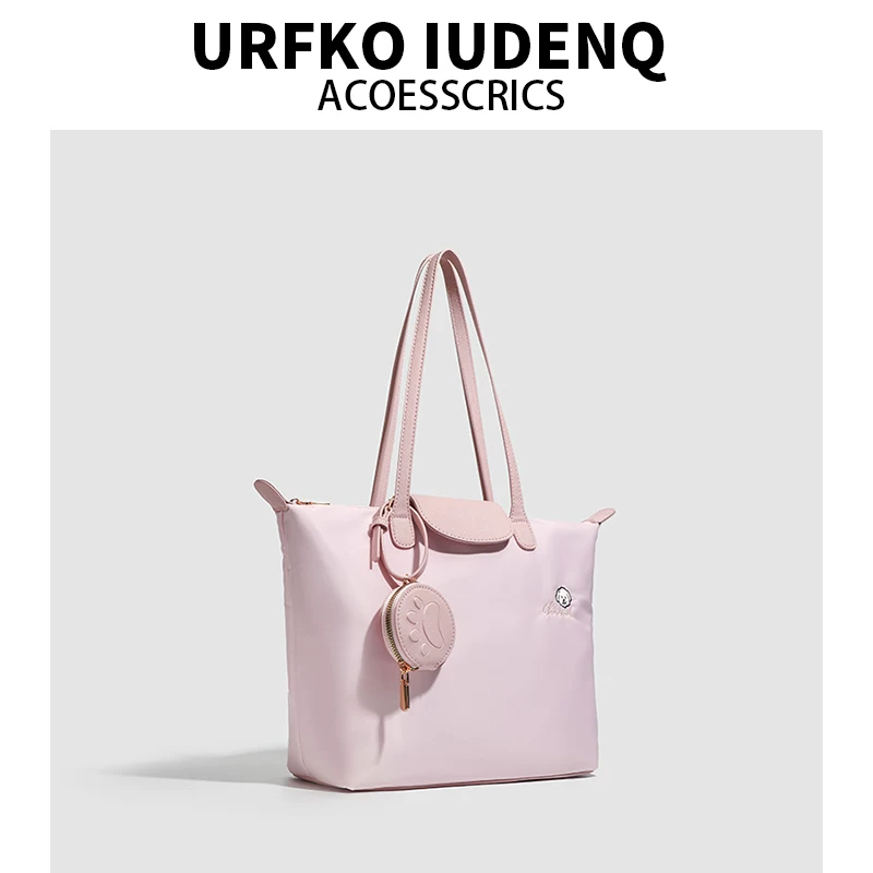 URFKO IUDENQ versatile unheard flower tote bag for women 2025 new commuter large-capacity shoulder bag