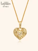 Ювелирное украшение, бриллиантовая подвеска, синее бриллиантовое ожерелье в форме сердца, золото 18 карат
