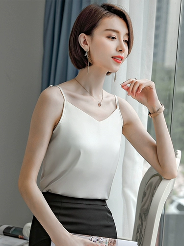 Кружевной сексуальный белый шелковый топ с чашечками