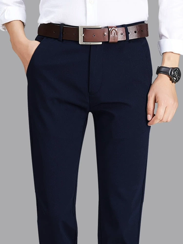 Демисезонный черный хлопковый пиджак классического кроя, повседневные брюки, рабочие штаны, свободный прямой крой, облегающий крой