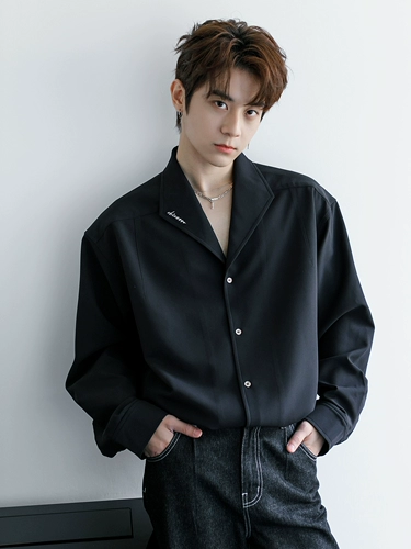 CHICERRO Весенняя бордовая рубашка, изысканный стиль