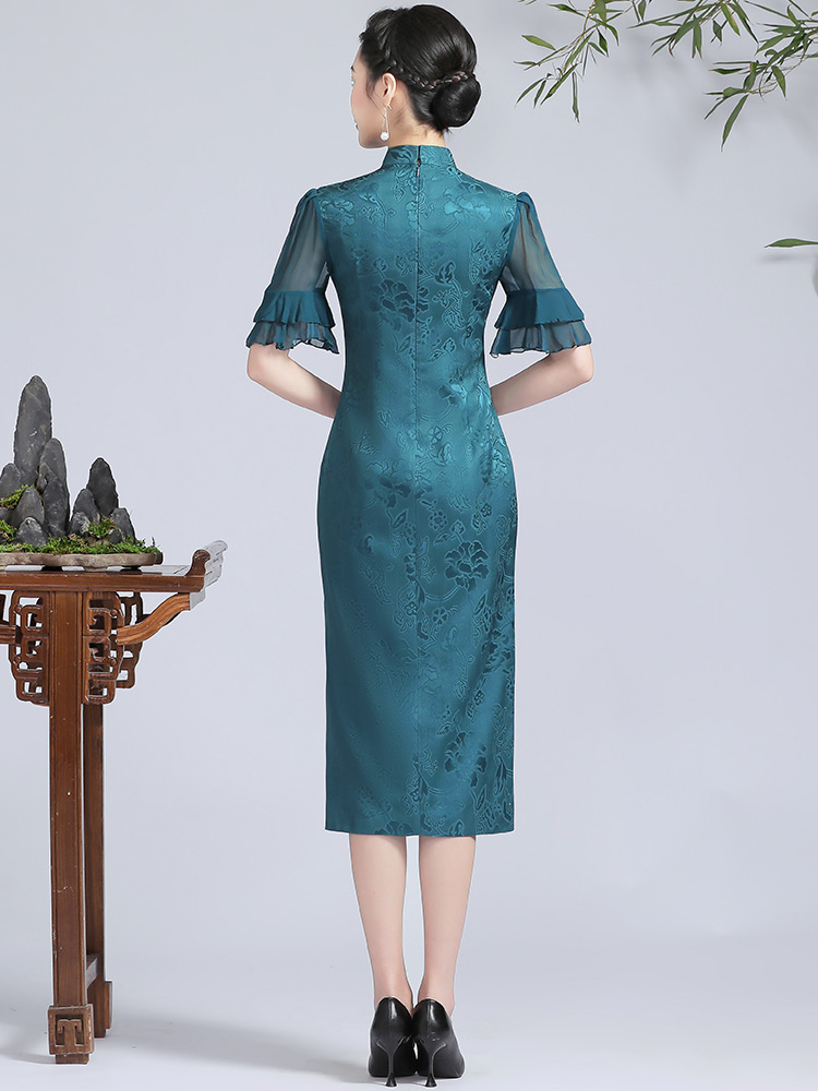 钱塘佳人 Silk lightweight elite summer cheongsam, 2021 years, light style