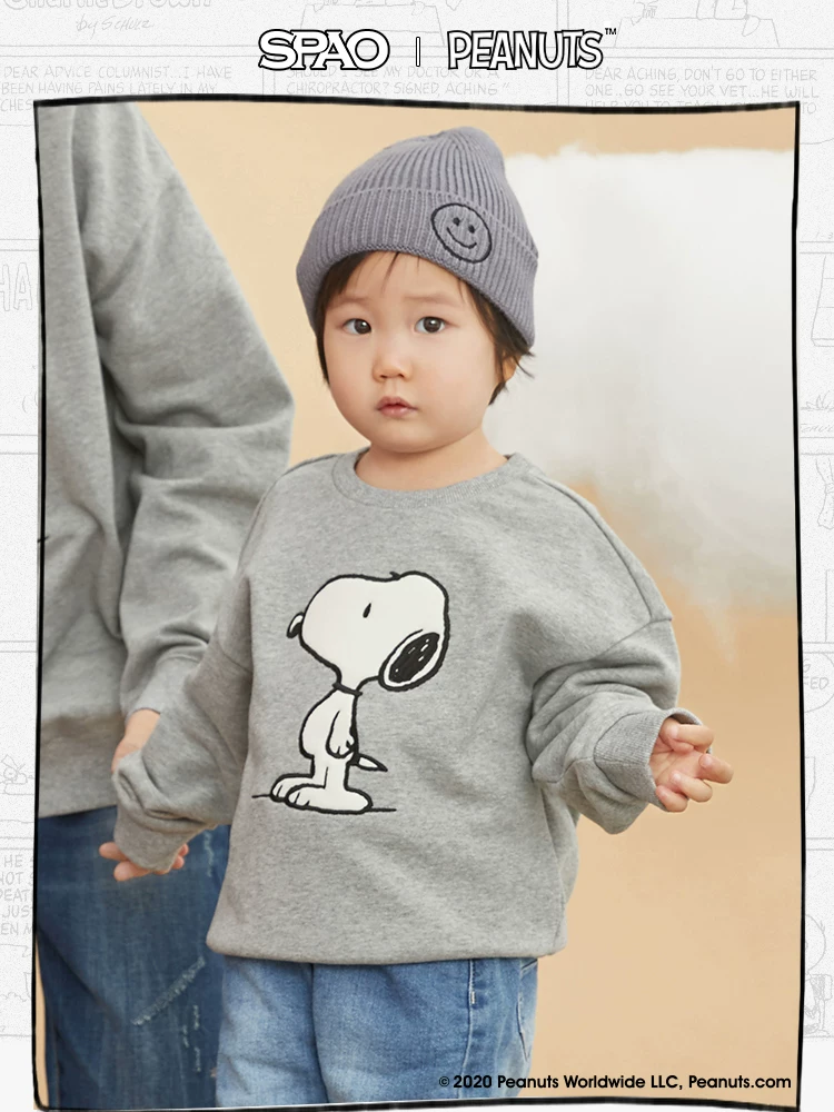 SPAO Nuby, Snoopy, толстовка для детей на лето для отдыха, 2021 год, детская одежда