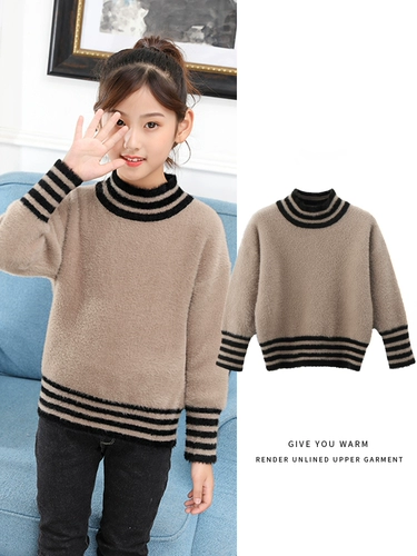 Бархатный свитер, демисезонная шерстяная детская трикотажная утепленный лонгслив, в западном стиле, подходит для подростков, детская одежда