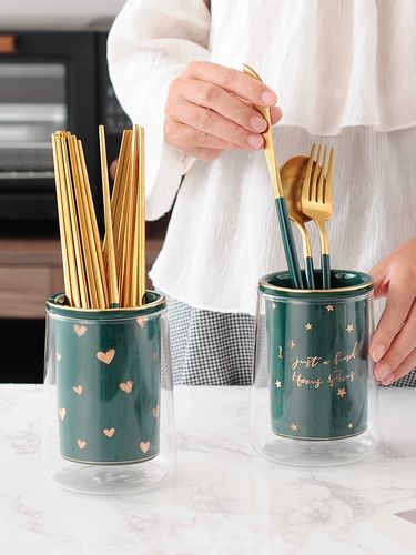 Палочки для еды для домашнего использования, керамическая ложка, сушилка, посуда, коробка для хранения