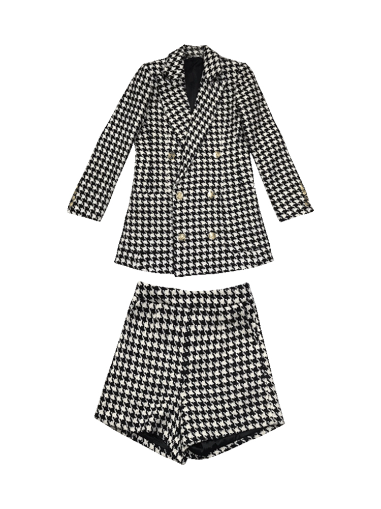 Elite demi-season fashionable set, short coat, 2020
