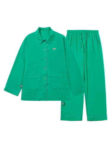 Лонгслив для отдыха, пижама, комплект, осенний, свободный крой