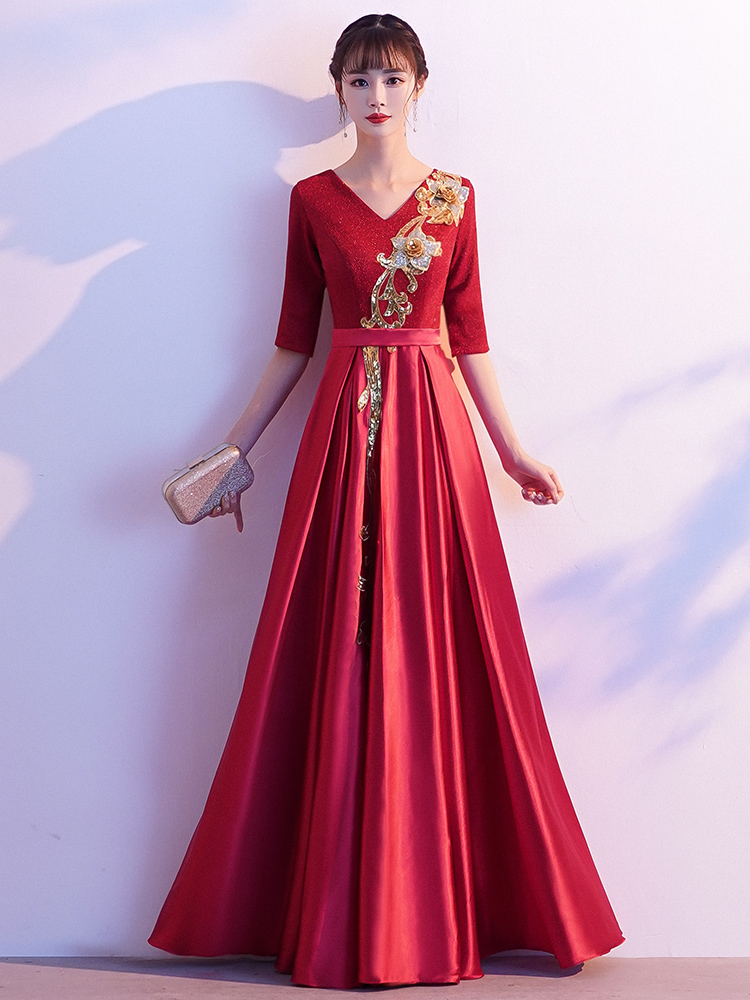 Summer long golden dress, 2020