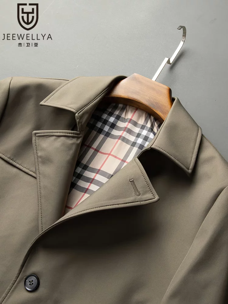 Мужское длинное trench coat для мальчиков, демисезонная приталенная ветронепроницаемая куртка для отдыха