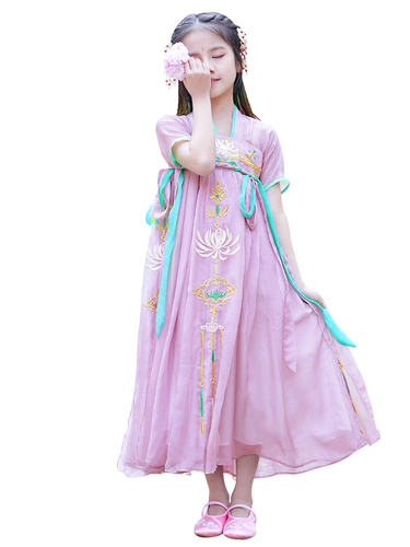 Ханьфу, детская летняя одежда, детское оригинальное платье для принцессы, китайский стиль