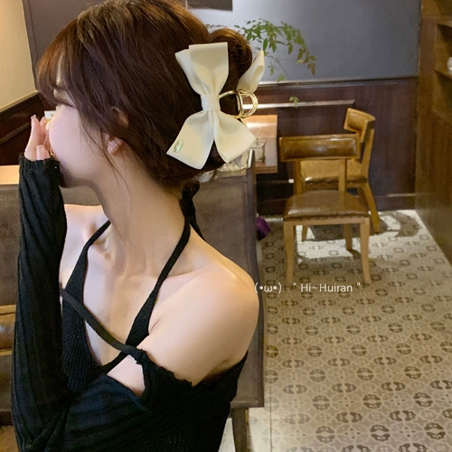 Высокая заколка-крабик с бантиком, аксессуар для волос, заколка для волос, большая акула, изысканный стиль