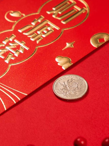 Печать нового образца 2024 года со словом «Фу» для удачи и праздника, универсальный красный конверт на Новый год, маленькая красная сумка-конверт, мини-креатив Года Дракона