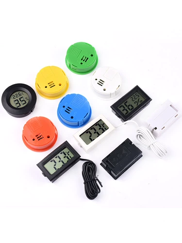 Черный электронный квадратный термометр, встроенный водонепроницаемый термогигрометр