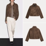 Летняя короткая бархатная куртка, 2025 года, европейский стиль, из натуральной кожи