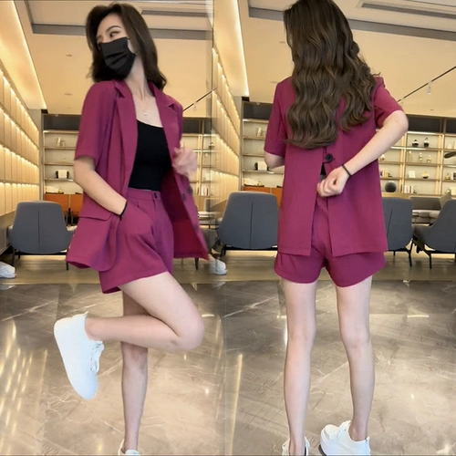 Летний элегантный комплект для отдыха, короткий рукав, 2025 года, свободный крой