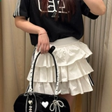 Корейская женская сумка-багет, балетка «сделай сам», милый крутой стильный трансформационный материал, глянцевая подвеска «Любовь», кружевная лента, жемчужная бабочка