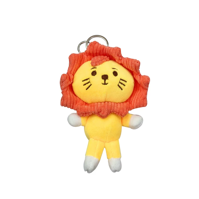 Plush doll for keys, creative pendant, backpack accessory, lion, internet celebrity