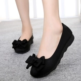 Осенние повседневные женские туфли на плоской подошве в старом Пекине, тапочки на плоской подошве с мягкой подошвой, женская рабочая обувь с круглым носком и мелким носком