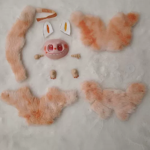 Единственный материал упаковки Labubu Полный набор комплектов инструментов Diy Labubu, включая учебную ткань, была вырезана