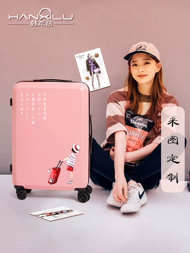 韩希路 Ретро свежий брендовый милый японский чемодан для путешествий, популярно в интернете