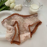 Hua Haoyueyuan ~ Новая ткань с хорошей эластичностью, закрывающая ягодицы, контрастное по цвету кружевное нижнее белье, маленькое сексуальное женское нижнее белье с низкой талией.