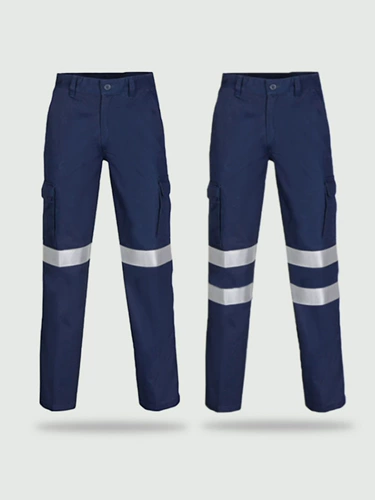 Хлопковые светоотражающие рабочие штаны, безопасный лонгслив