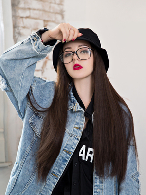 taobao agent Fisherman's hat with wig all -in -one female spring and summer long hair natural fashion long simulation straight network red full set