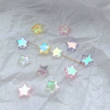 10 фантазийных цветов пентаграммы, мягкие милые акриловые бусины для девочек, ювелирные изделия ручной работы, серьги, аксессуары, материал