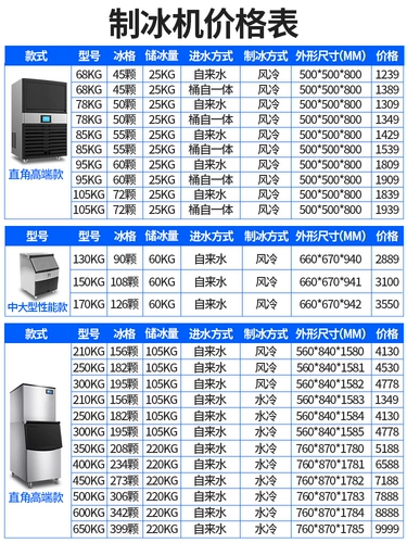 格盾 Кубики льда для коммерческого использования, маленький чай с молоком для баров, полностью автоматический
