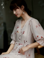 Ханьфу, платье, летний шелковый комплект, ципао, китайский стиль