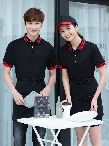 Кофейная футболка с коротким рукавом для работы, делается под заказ, с печатью вашего логотипа