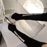 Летние перчатки с буквами, мужской шелковый дышащий защитный рукав, защита от солнца