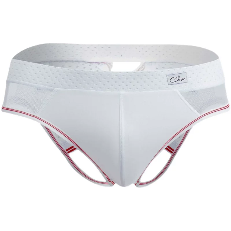 Smart Moda 3D bag mesh breathable thin soft smooth men's double briefs 0264