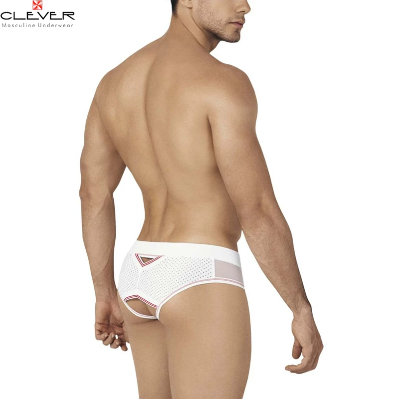 Smart Moda 3D bag mesh breathable thin soft smooth men's double briefs 0264