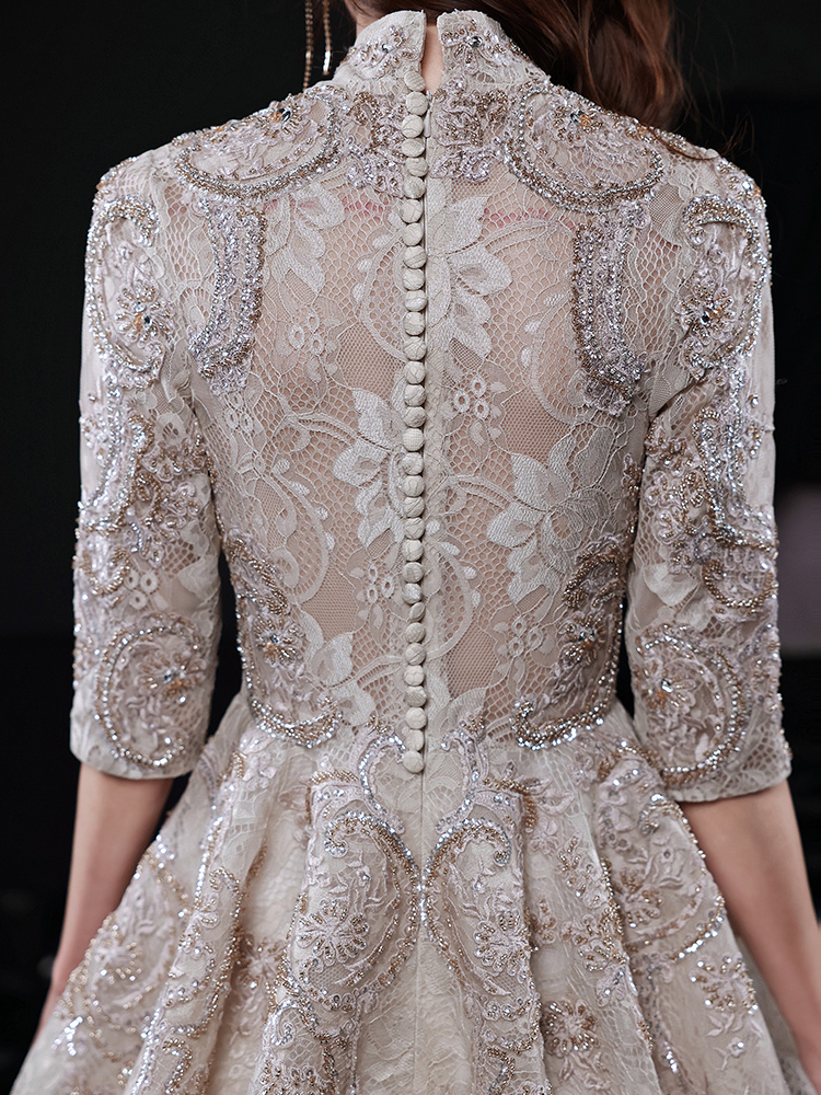 Long evening dress, elite skirt, long sleeve, 2020 Long evening dress, elite skirt, long sleeve, 2020