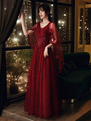 Осеннее вечернее платье, бордовая юбка, коллекция 2021, большой размер, по фигуре