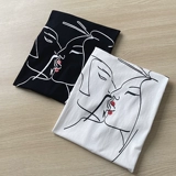 Эксклюзивное разрешение!Оригинал 59 теперь 9,9 личные мультипликационные карикатуры Алфавитная печать фонда фонд раунд -neck Короткий -