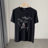 Эксклюзивное разрешение!Оригинал 59 теперь 9,9 личные мультипликационные карикатуры Алфавитная печать фонда фонд раунд -neck Короткий -