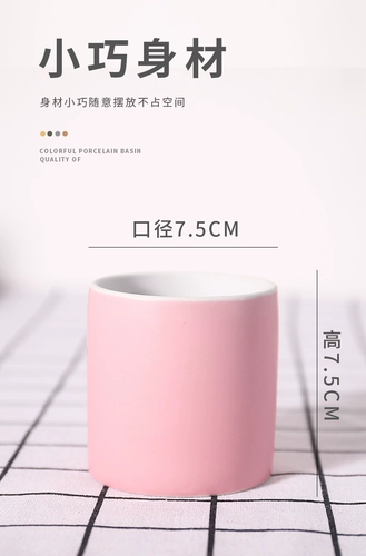 Простой северный чистый цвет матовой керамический цветок горшок маленький сочный бассейн