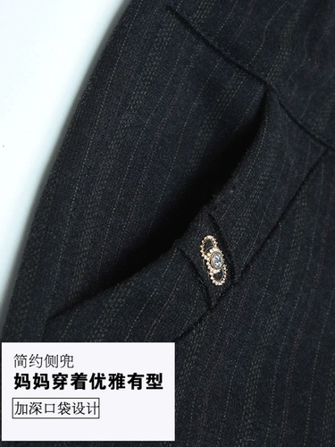 Демисезонные зимние утепленные джинсы с начесом для матери, штаны, подходит для подростков, 50 лет, для среднего возраста