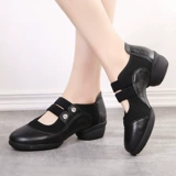 Летняя квадратная спортивная обувь, туфли для матери, для среднего возраста, из натуральной кожи, мягкая подошва